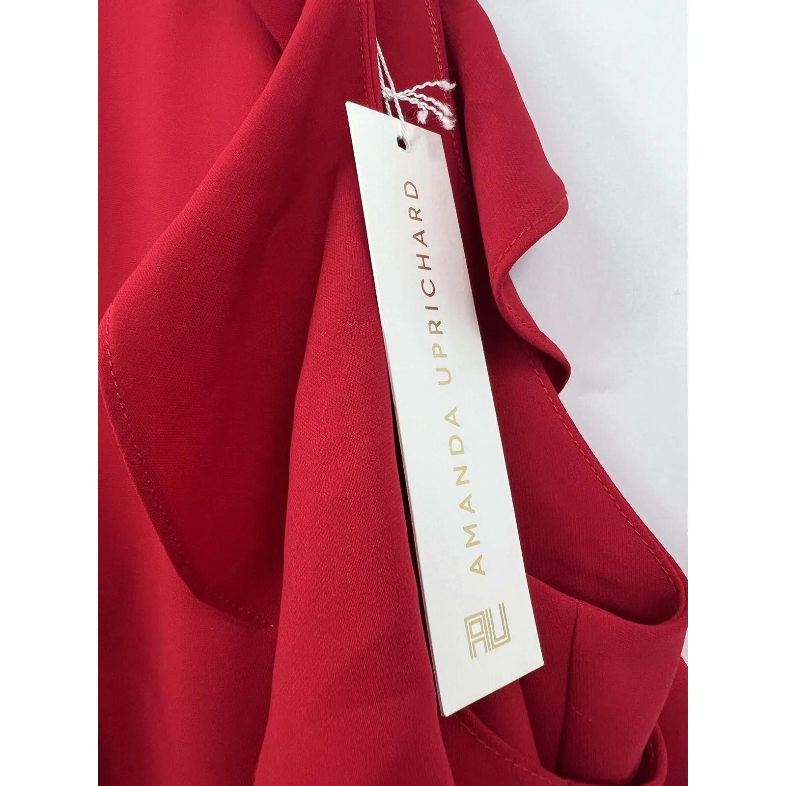 Amanda Uprichard Cold Shoulder Haven Dress Scarlet Red‎ Size S New #2404 - Image 4