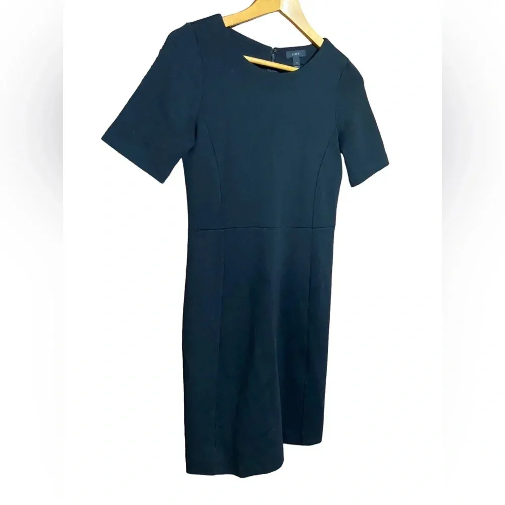 J Crew‎ Classic Black Dress Size 4 Style 04085 - Image 3