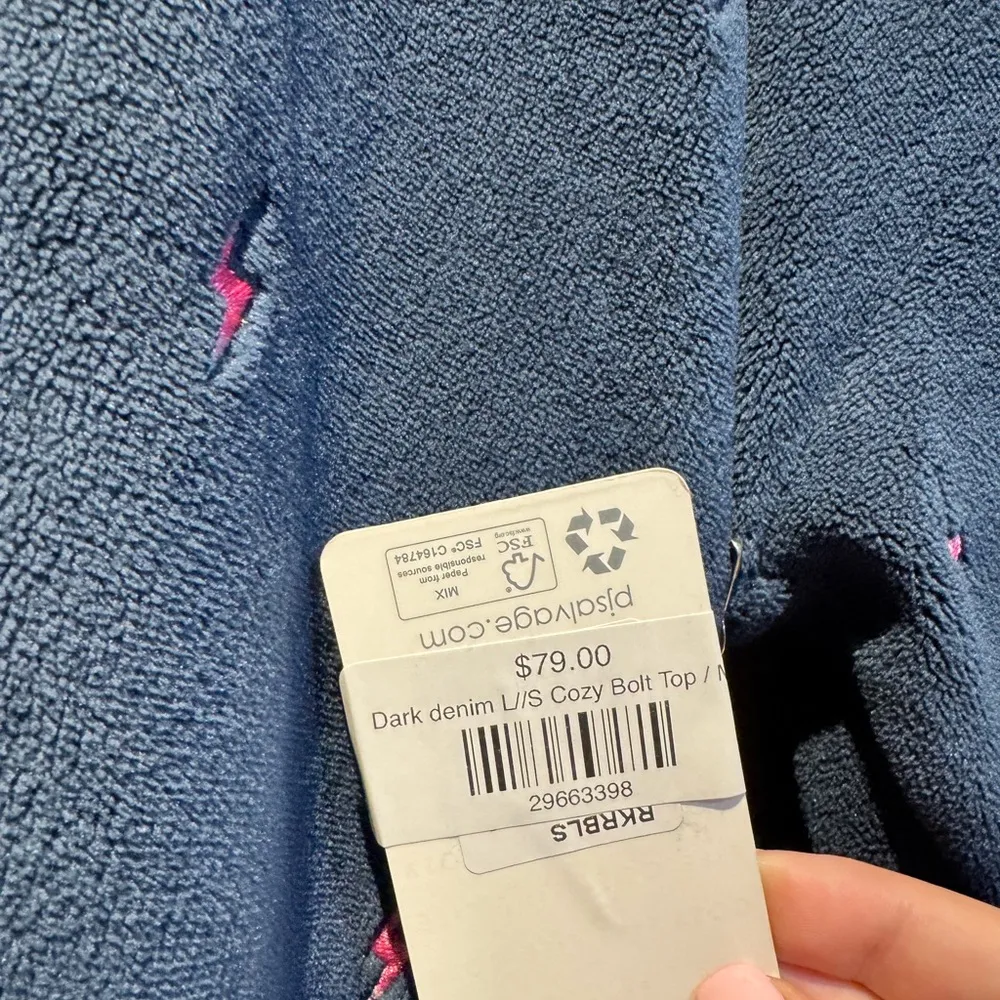 NWT PJ Salvage Women's Loungewear Rainbolt Long Sleeve Top M - Image 4