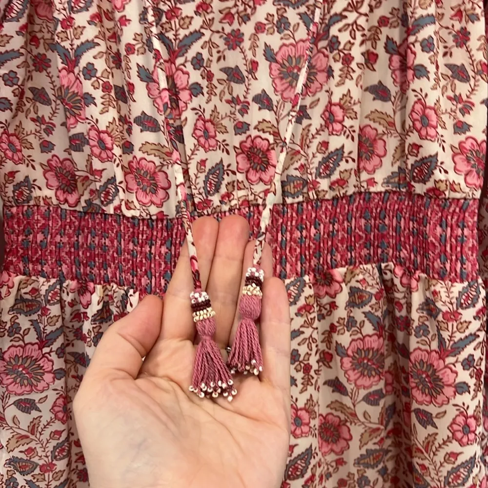 love the label Tippy Border Dress Pink Floral Womens Size Large - Image 5