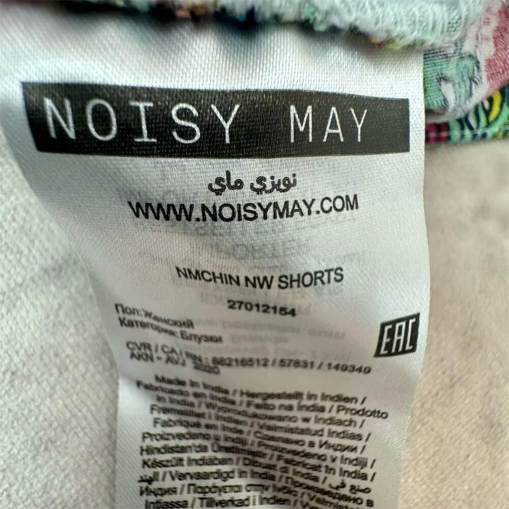 Women's Floral Dragon Print Shorts Tropical Parrot Palm Size S - Image 10