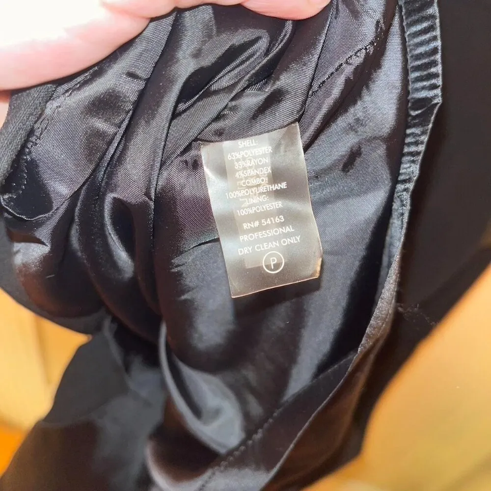 Calvin Klein LBD - faux leather detail - Image 4