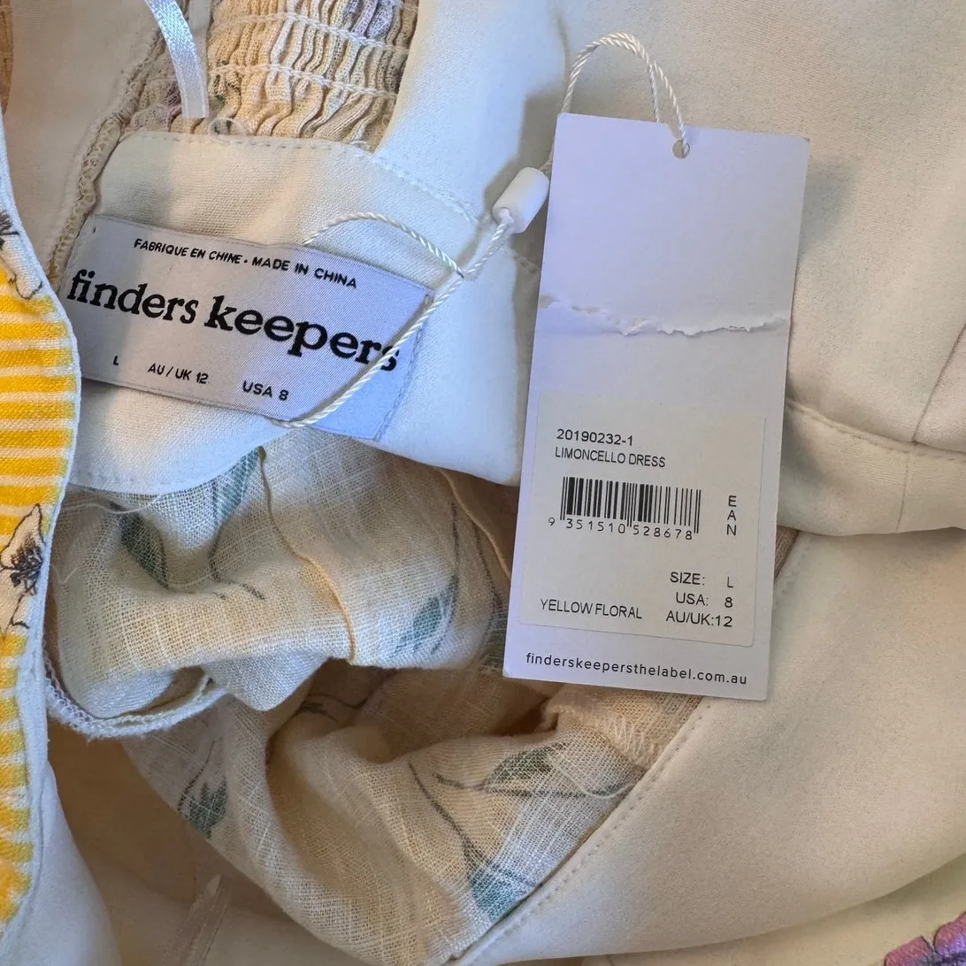 NWT Finders Keepers Limoncello Strapless Midi Dress Size Large - Image 5