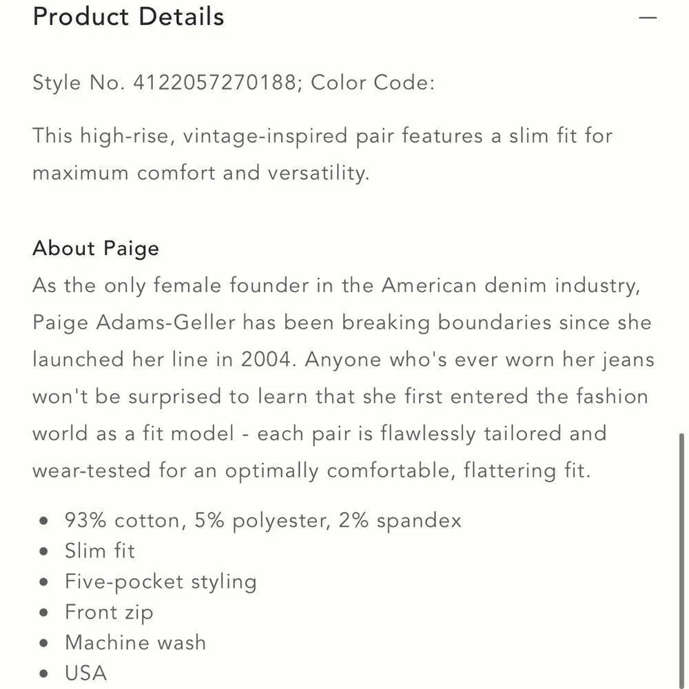 Anthropologie | Paige Sarah Ultra High-Rise Slim Jeans NWT Size 30 - Image 4