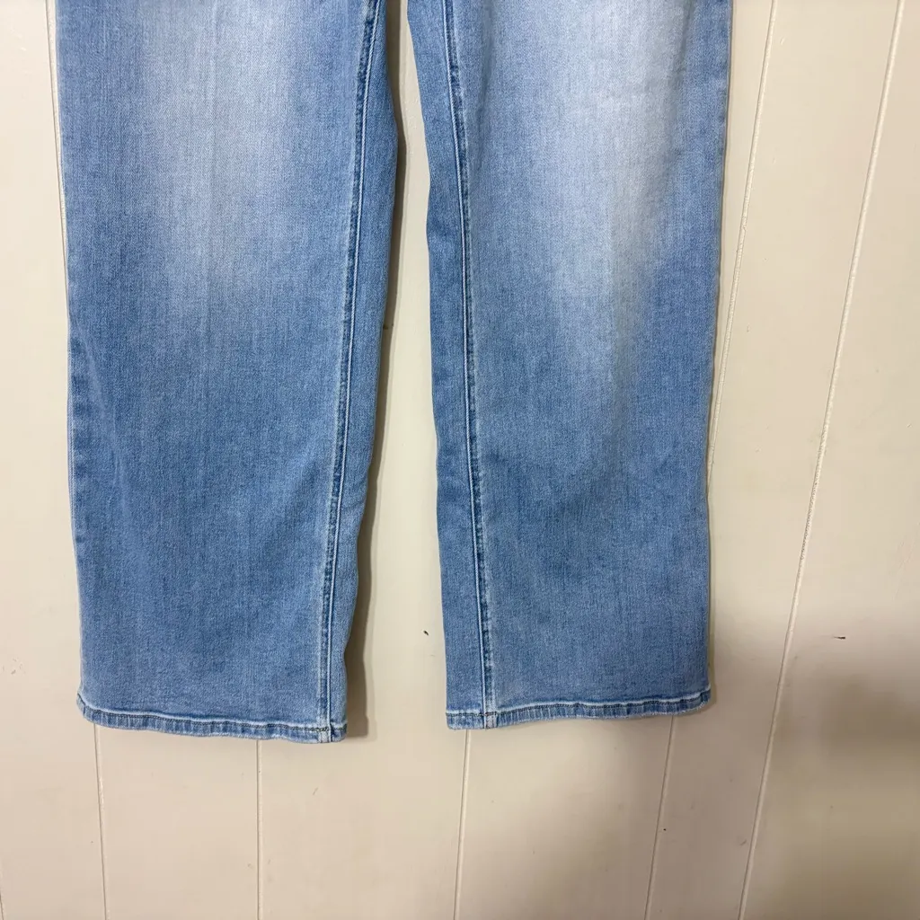 Mica Los Angeles Super High Rise Straight Leg Jeans Size 31 Loose Fit Blue - Image 5