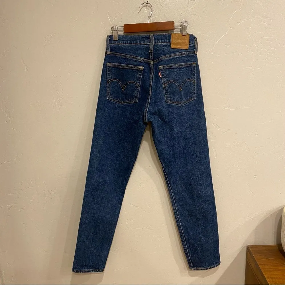 Levi’s Wedgie Icon Fit Ankle Jeans in Life’s Work Dark Wash - Image 8