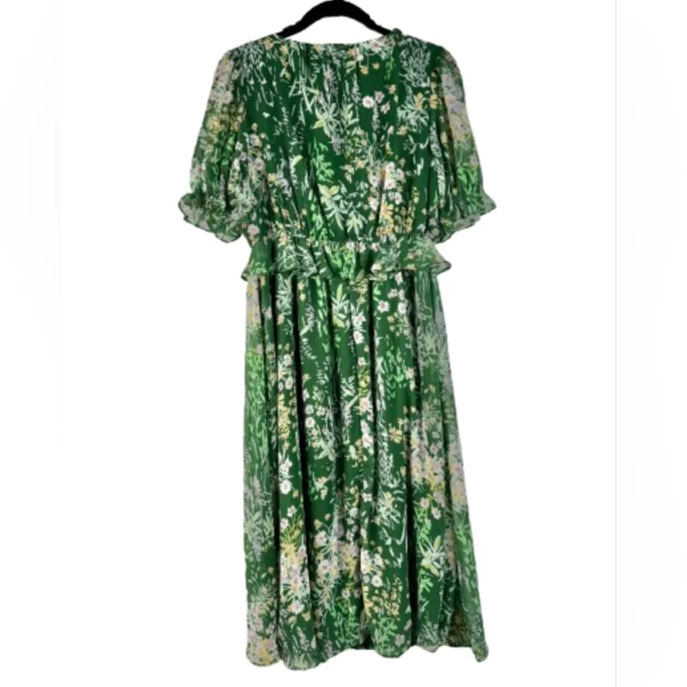 LC Lauren Conrad Floral Green Midi Dress - Image 3
