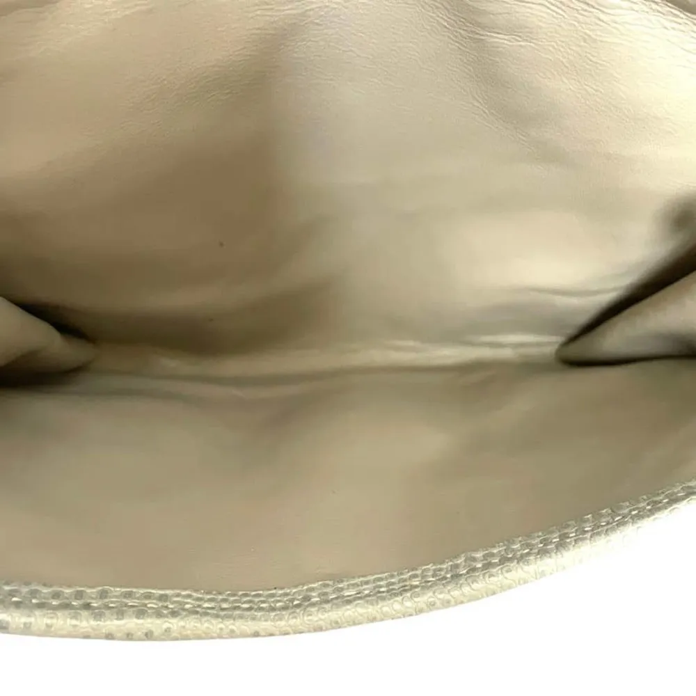 Carlos Falchi Vintage Snakeskin Reptile Gray Leather Clutch Purse Shoulder Bag Multiple - Image 7