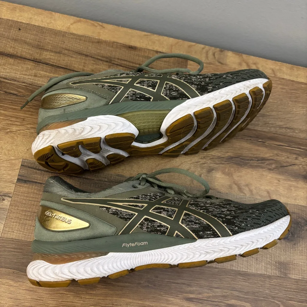 Asics Gel Nimbus 22 Knit Running Shoes Lichen Green Women’s - Image 10