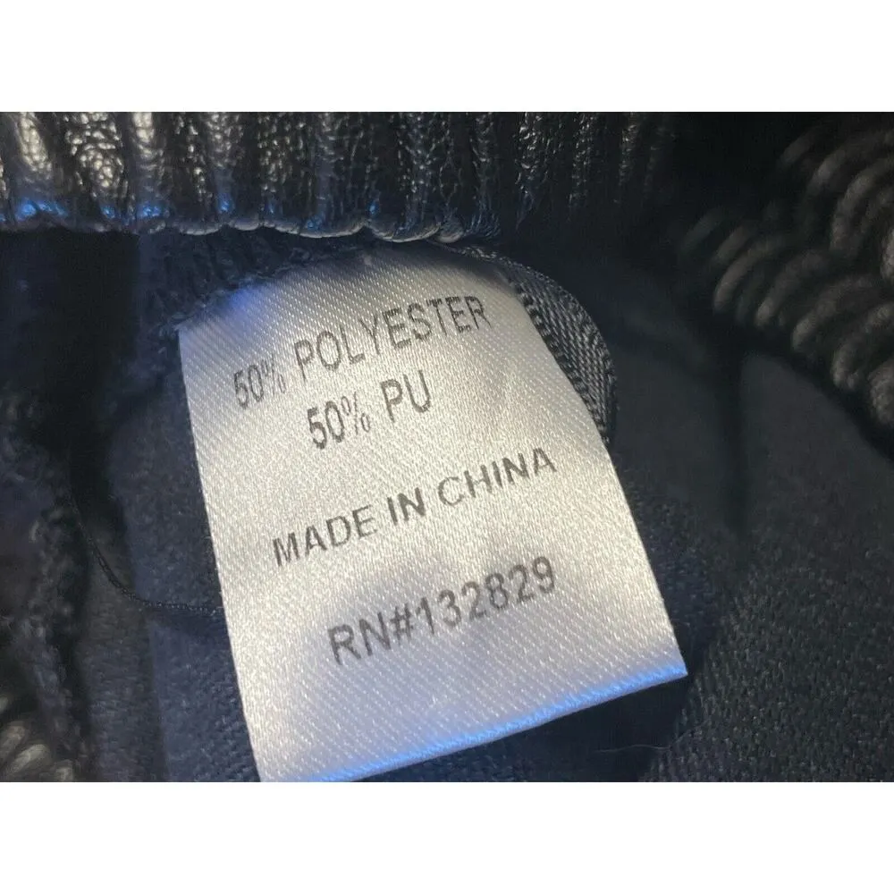 Superdown Kiki Faux Leather Short Women Size Small Black Biker Moto Punk Revolve - Image 5