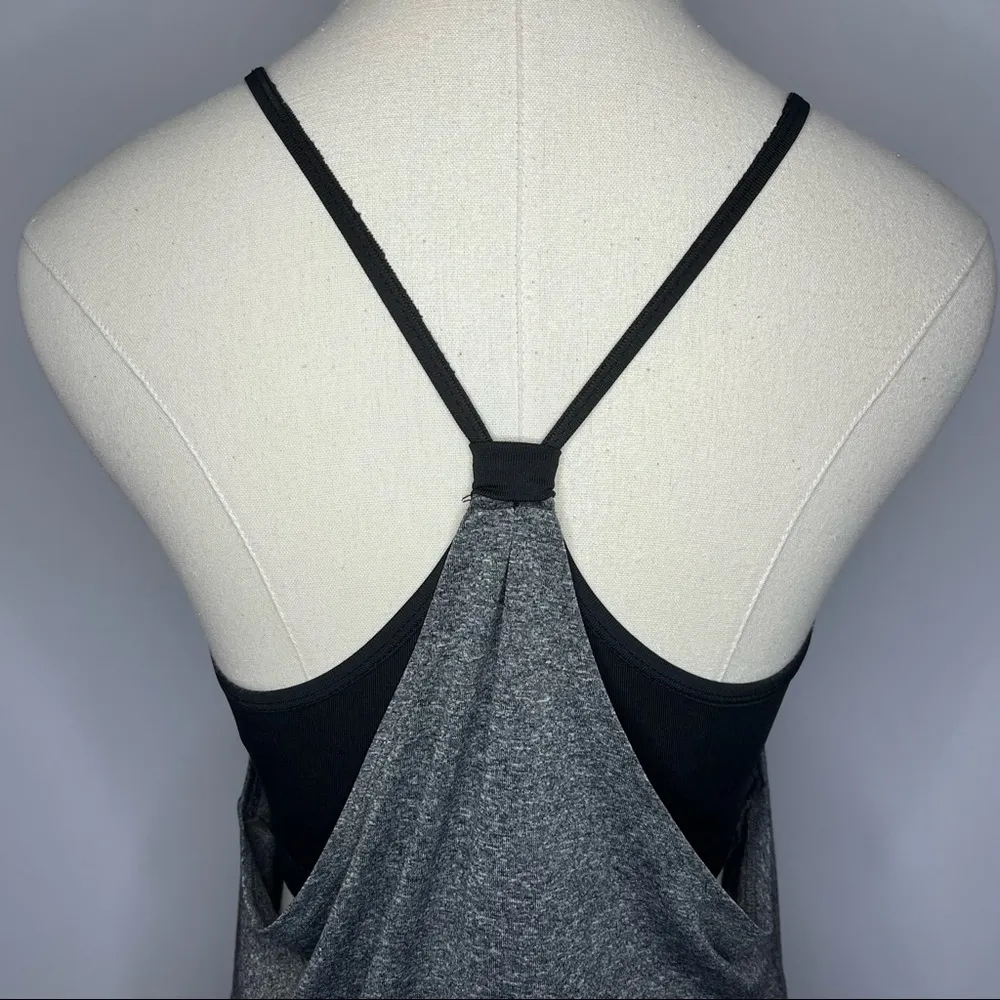 CHAMPION C9 Loose Fit Gray Racer Back Tank Top Built-In Sports Bra Small - Image 7