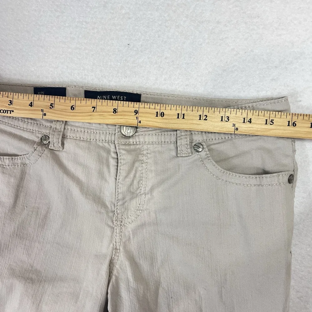 Nine West Jeans Capri Size 8/29 Missy Embroidered Rhinestone Back Pocket - Image 6