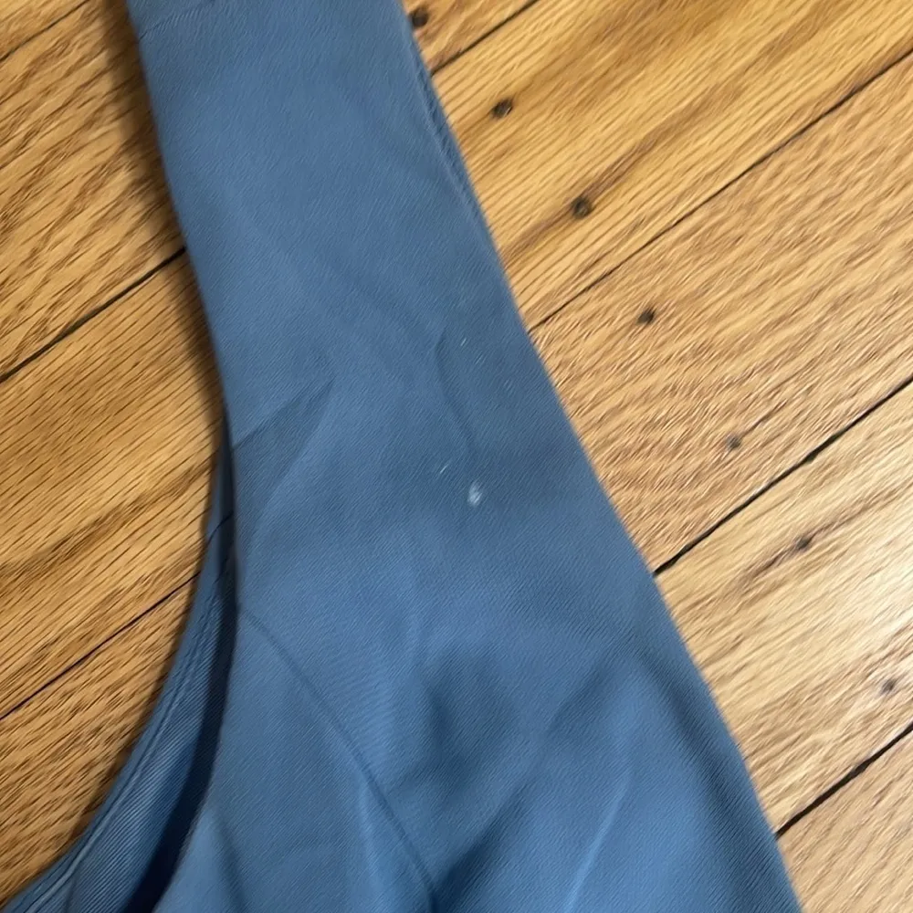 David’s Bridal Light Blue Chiffon V-Neck Maxi Gown Size 2 - Image 3