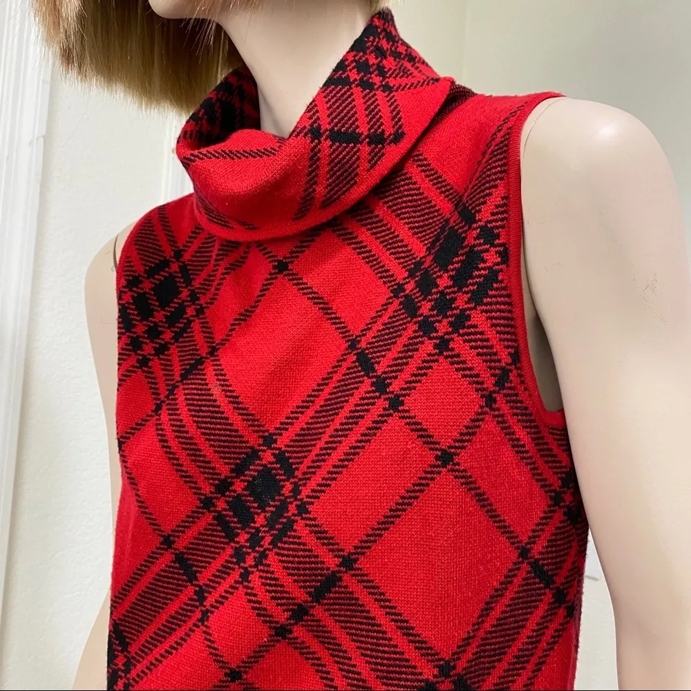 Pendleton Turtle Neck Red 100% Merino Wool Top - Image 4