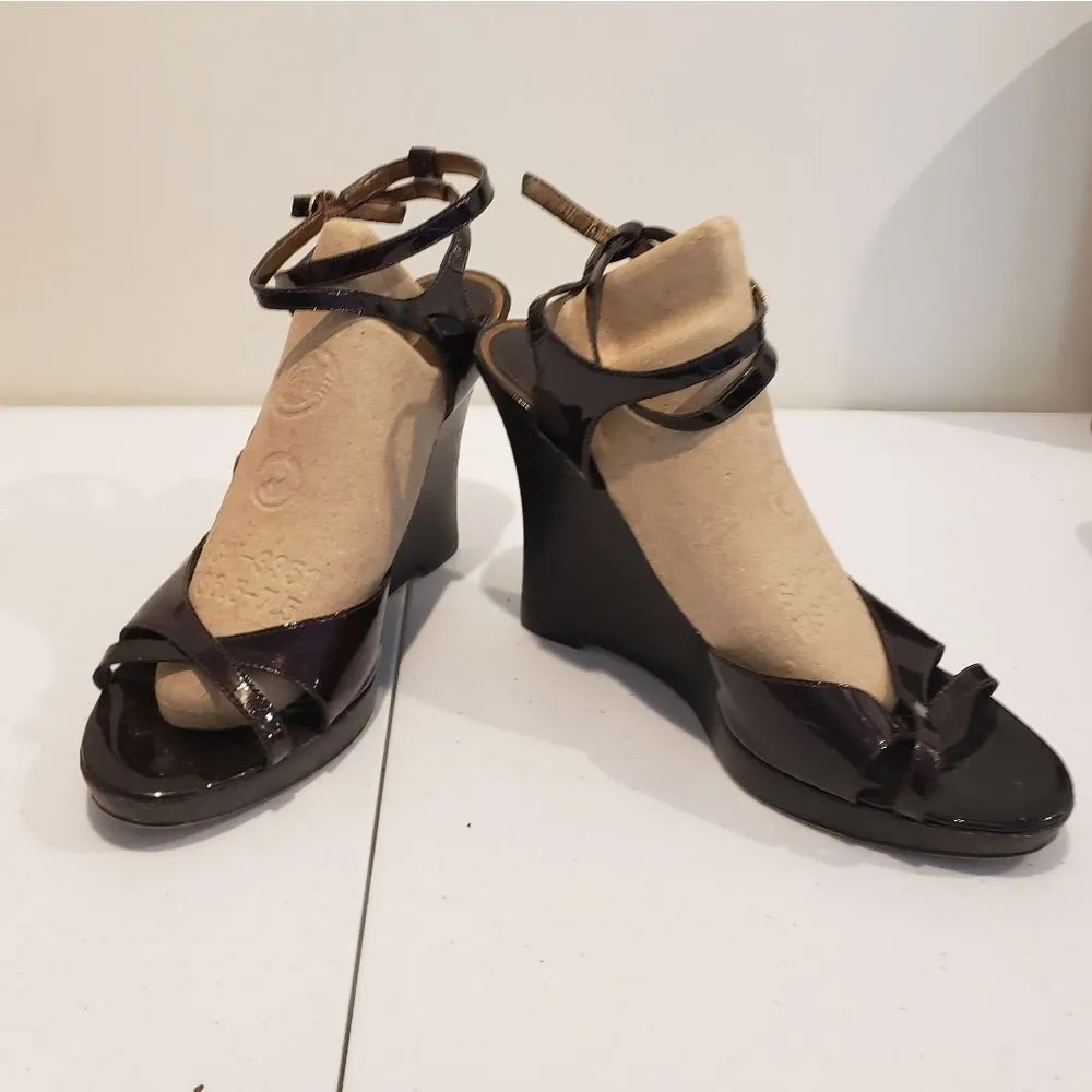 Enzo Angiolini Black Wedge Sandals - Image 5