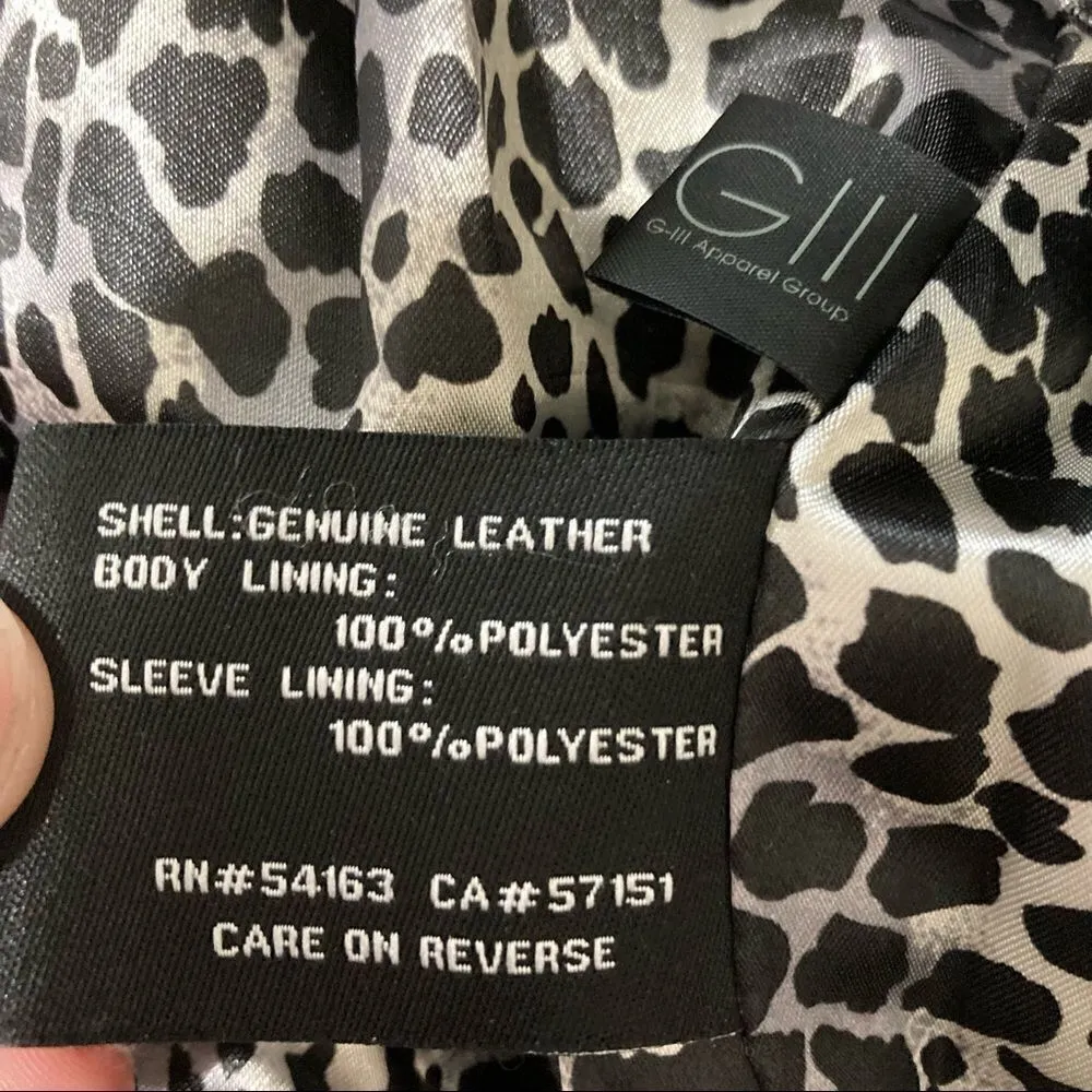 Vintage Y2K Black Rivet Moto Motorcycle Biker‎ Zip Gray Leather Jacket XS - Image 9