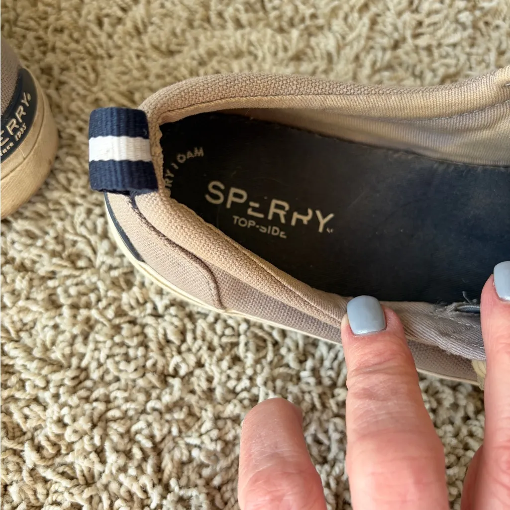 Sperry Topsiders Women’s Size 7.5 Gray Canvas Crest Vibe Sneakers F5 - Image 8