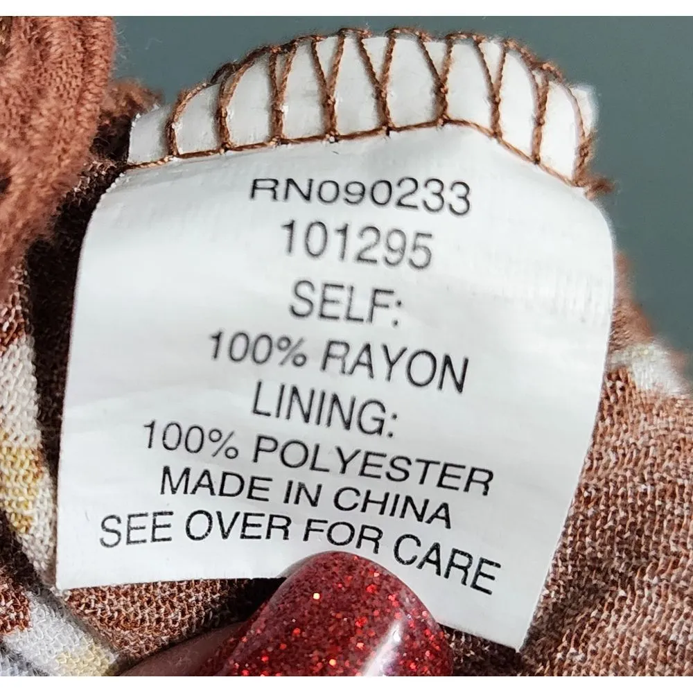 LA Hearts Brown Floral Crop‎ Top Lace Up Corset Style Tank Cami Size S - Image 4