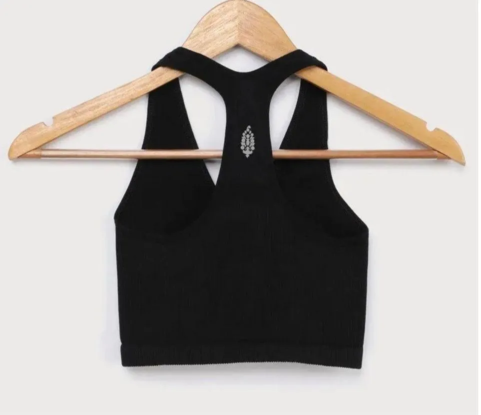 Medium Free People Small Movement Free Throw Crop Bra Top Black - Image 2