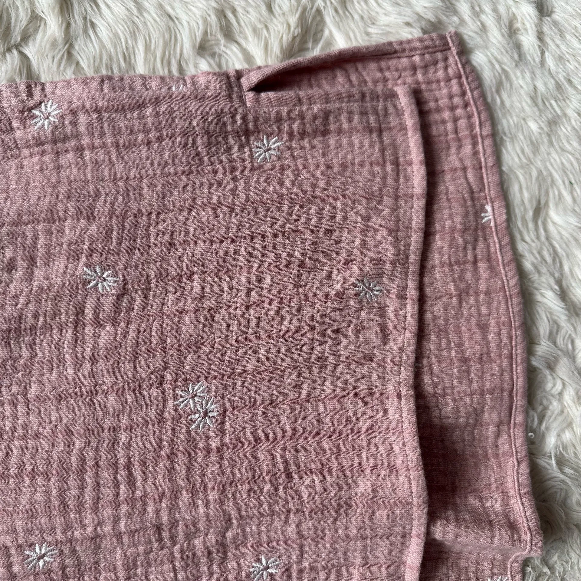 Madewell Top Embroidered Lakeline Popover Shirt Floral Daisies Pink Sz S NWT New - Image 6