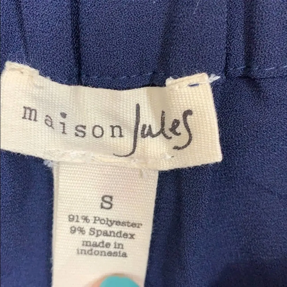 Maison Jules Navy Blue Flutter Dress Shorts Size S - Image 4