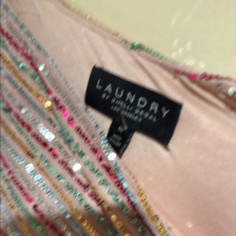 Elegant One-Shoulder Sequin Dress by Shelli Segal LAUNDRY Size 10. NWOT - Image 2