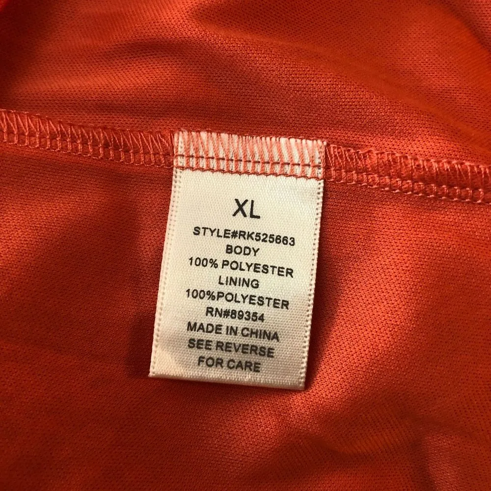 Ultra Flirt Womens Mini Dress Lace Overlay Spaghetti Strap Orange XL - Image 4