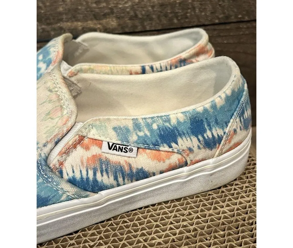 Vans Women's slip On Asher Tie Dye  Rainbow Canvas Skate Shoes Sneakers Size 9 - Image 3