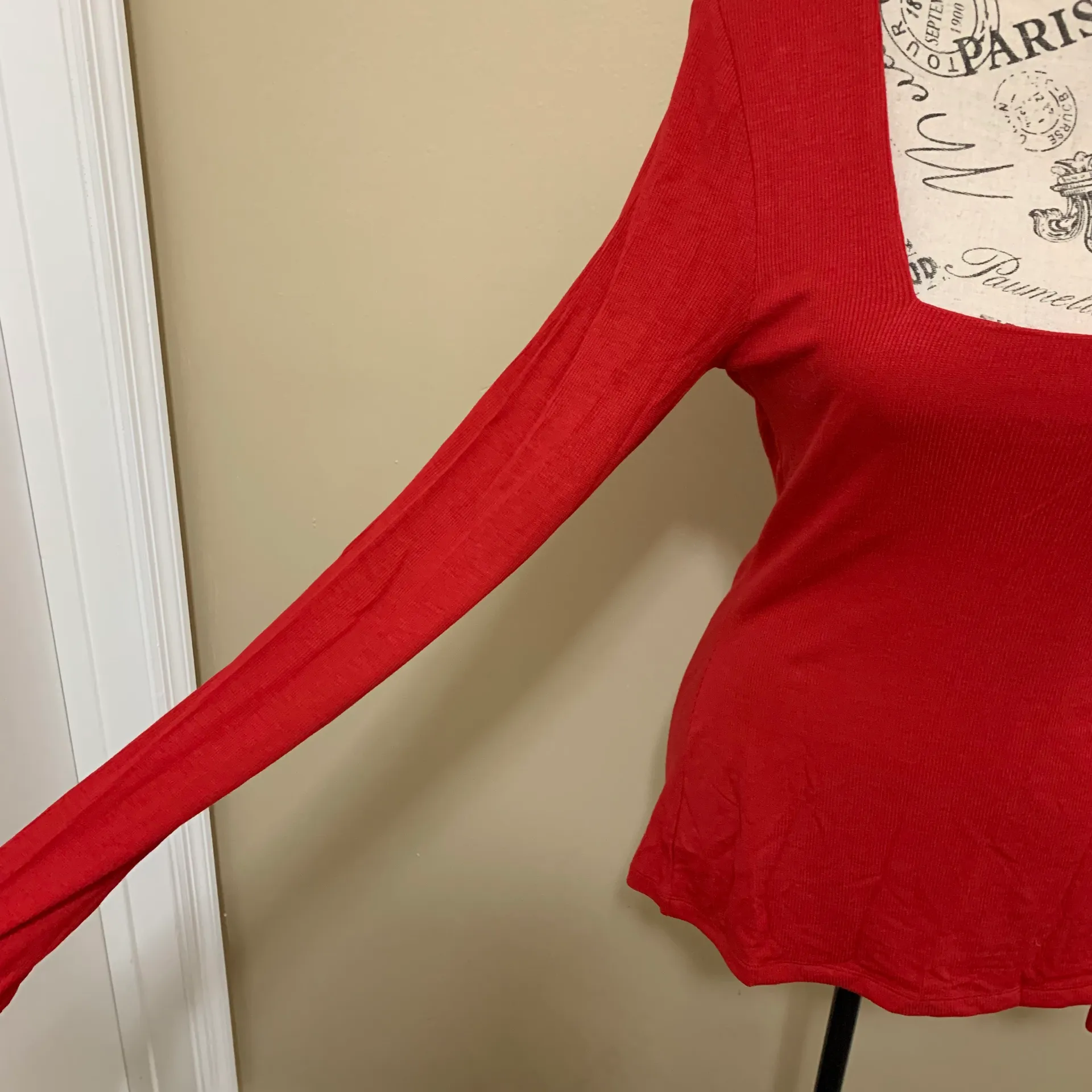 INC  Red Long Sleeve Top - Image 7