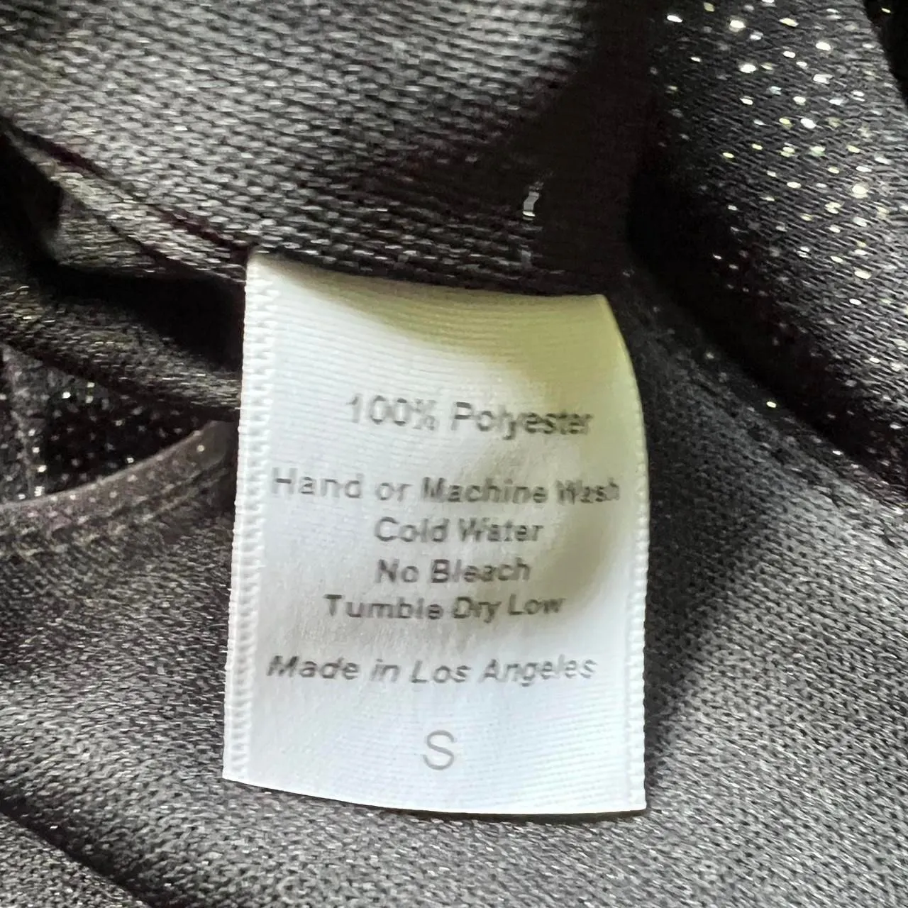 Lucy in the sky Women's Black Mini Shimmer Dress size small - Image 7