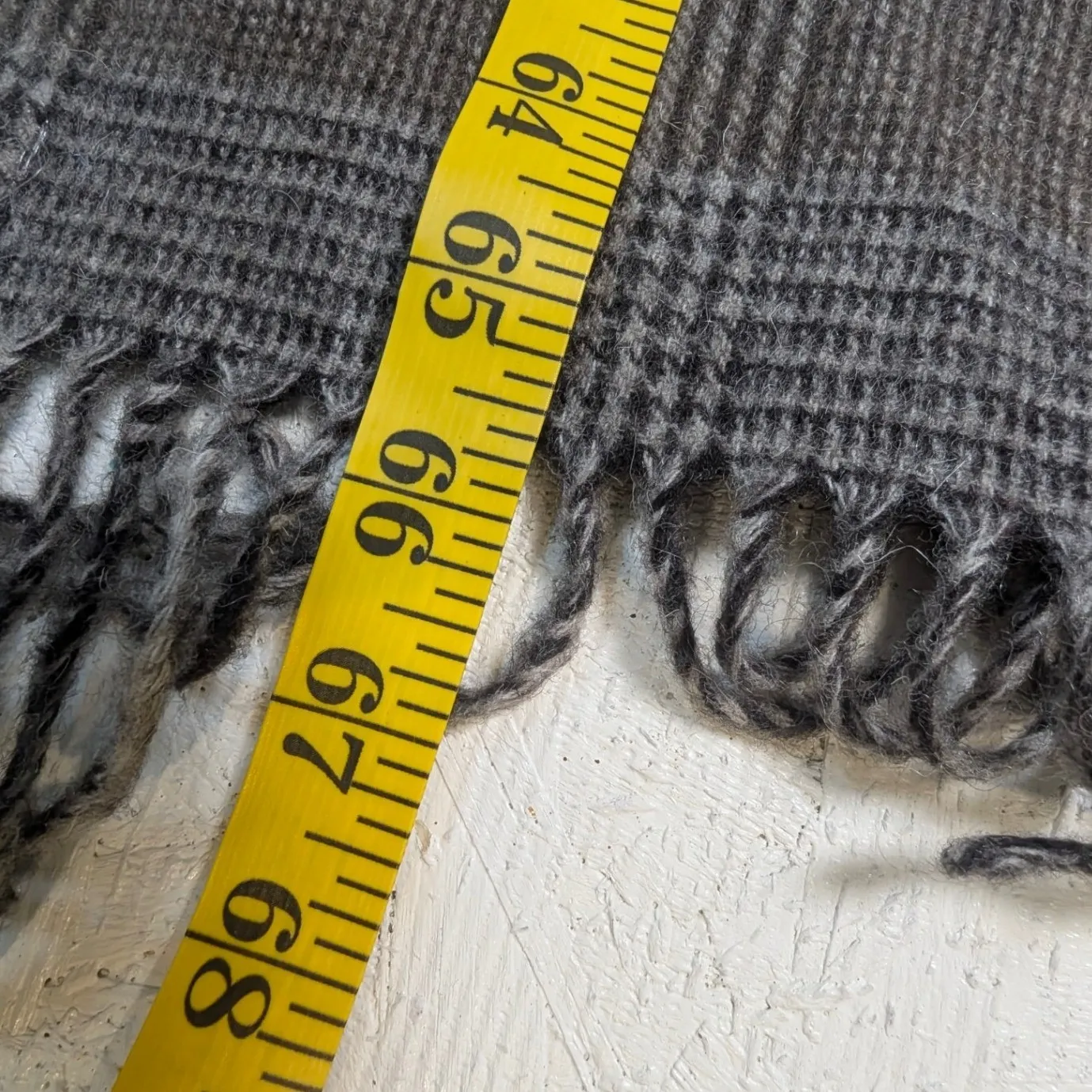 FRAAS Plaid Wool Scarf – Multicolor Fringe Warm Winter Brown - Image 4