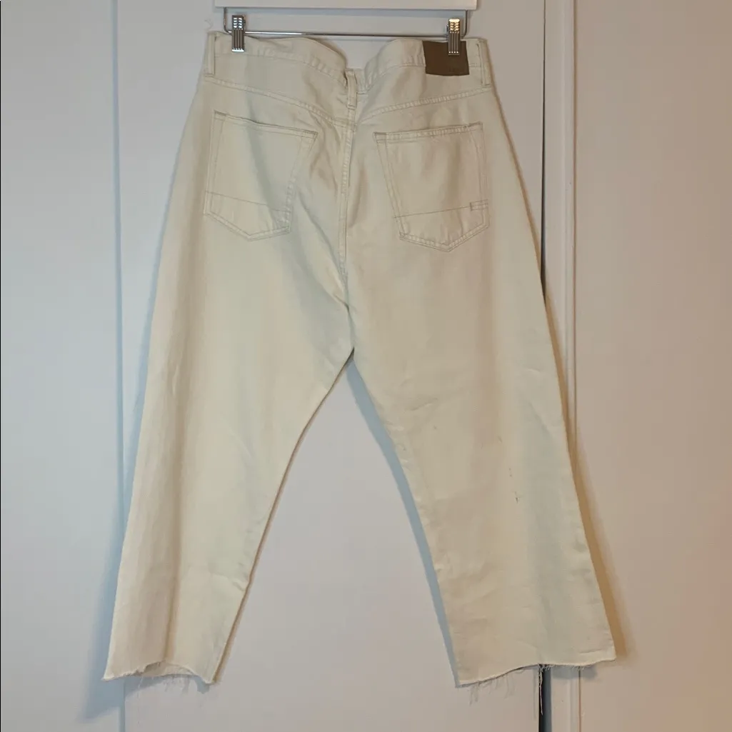 Aeropostale PRELOVED  STRAIGHT LEG CREAM DISTRESSED DENIM - Image 2