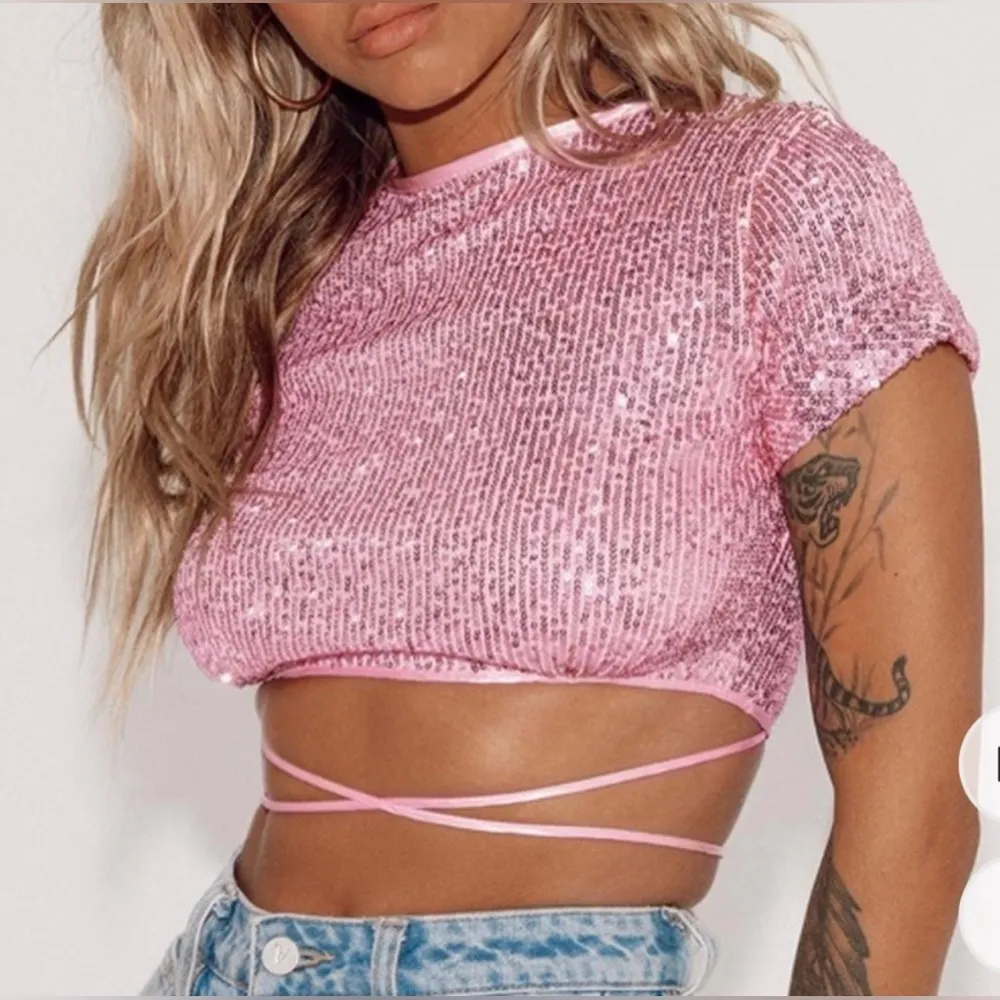 Lioness pink tee with sparkles from princess polly - Image 4