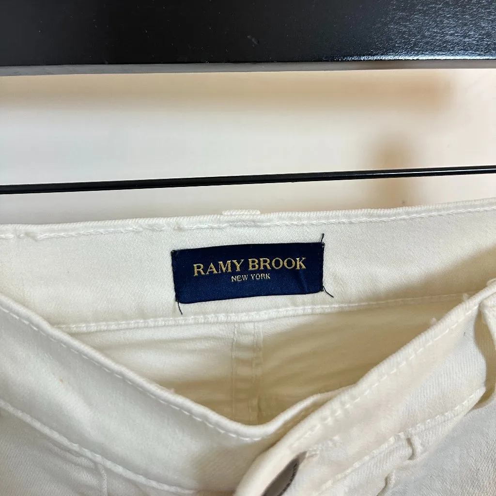 RAMY BROOK Clifford Cropped Wide-Leg Jeans in Wash White Size US 27 - Image 6