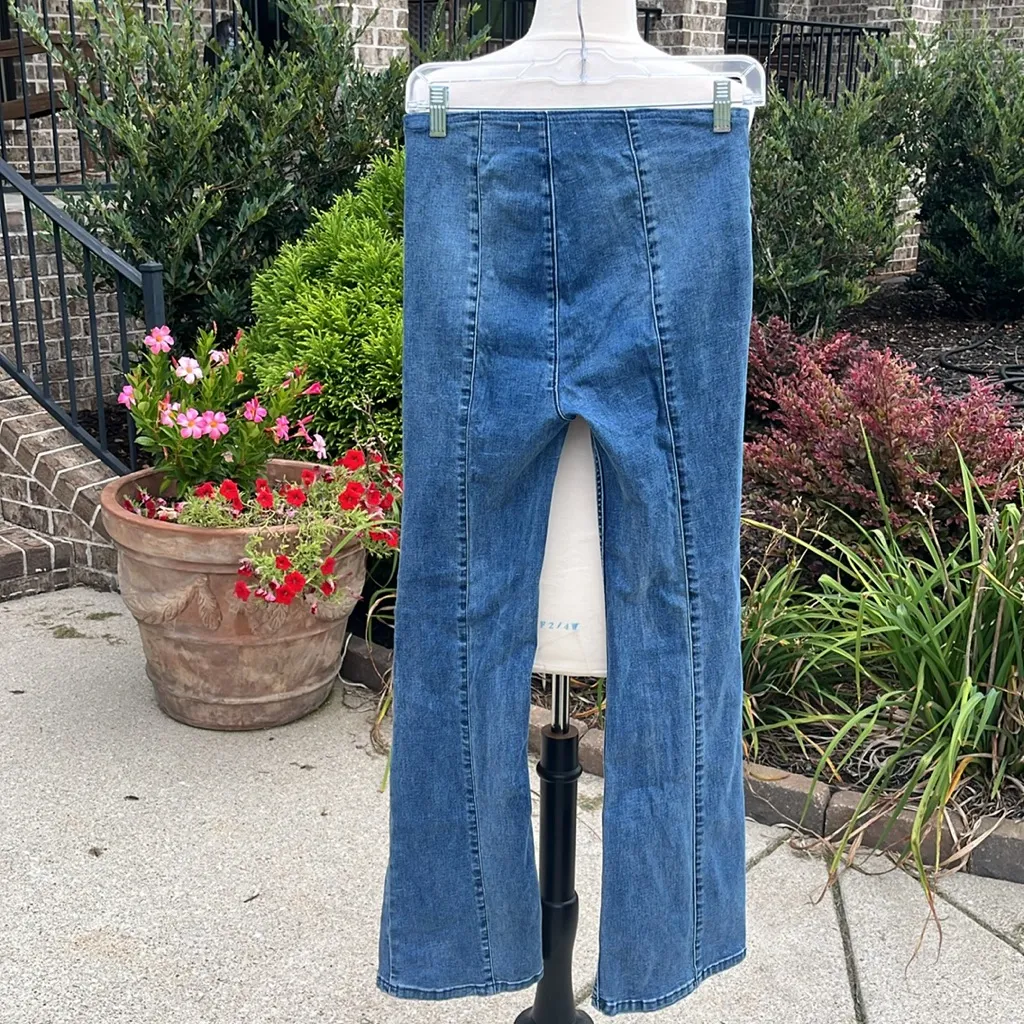 We the Free Denim Jeans Stretchy Pull On Bootleg - Image 7