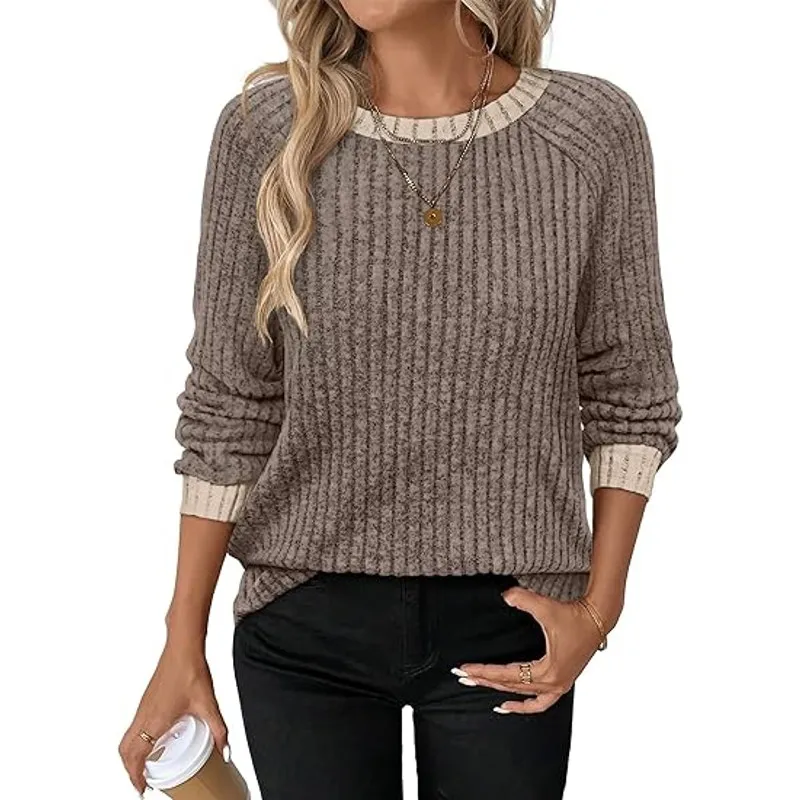 Lightweight Long Sleeve Sweater Dressy Casual Shirts for Women - Image 2