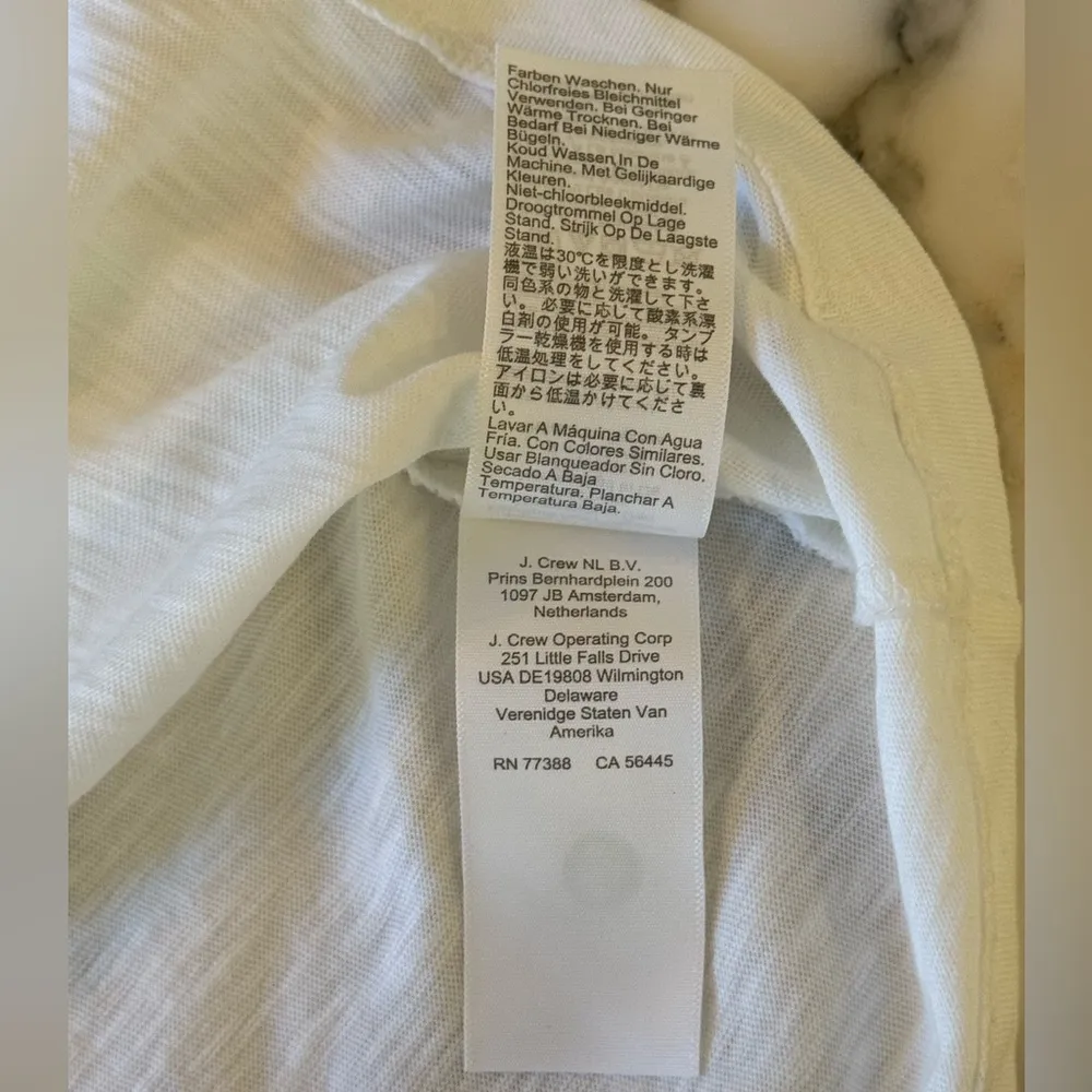 NWT J.Crew Women Green Girlfriend Crewneck Long Sleeve Cotton Shirt XS Sold Out White Size L - Image 9