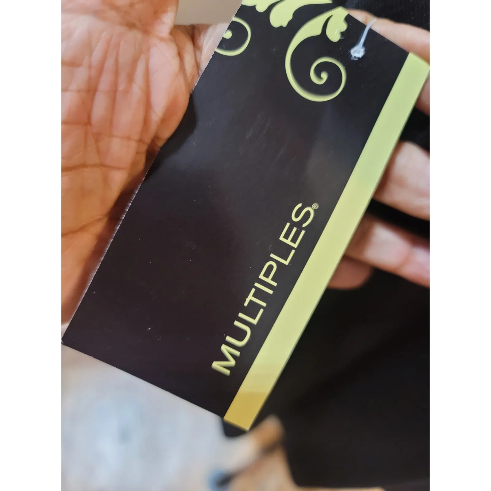 Multiples Sweater Women's Large Black Cowl Neck Long Sleeve Ruffle Hem Stretch - Image 10