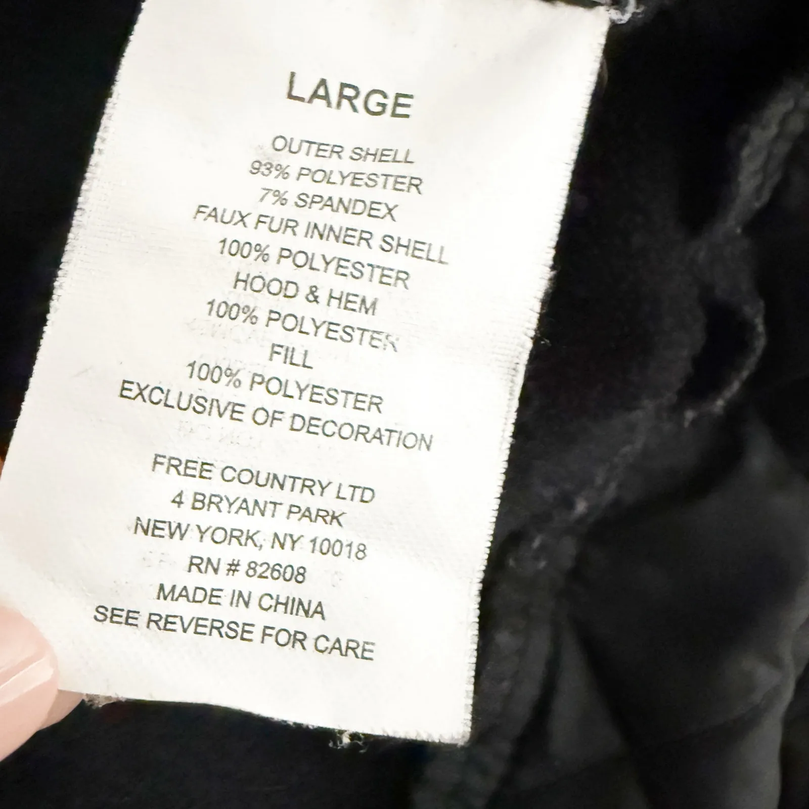 FREE COUNTRY | Jacket Coat Hood Super Softshell Quilted Brown Black | Large - Image 5