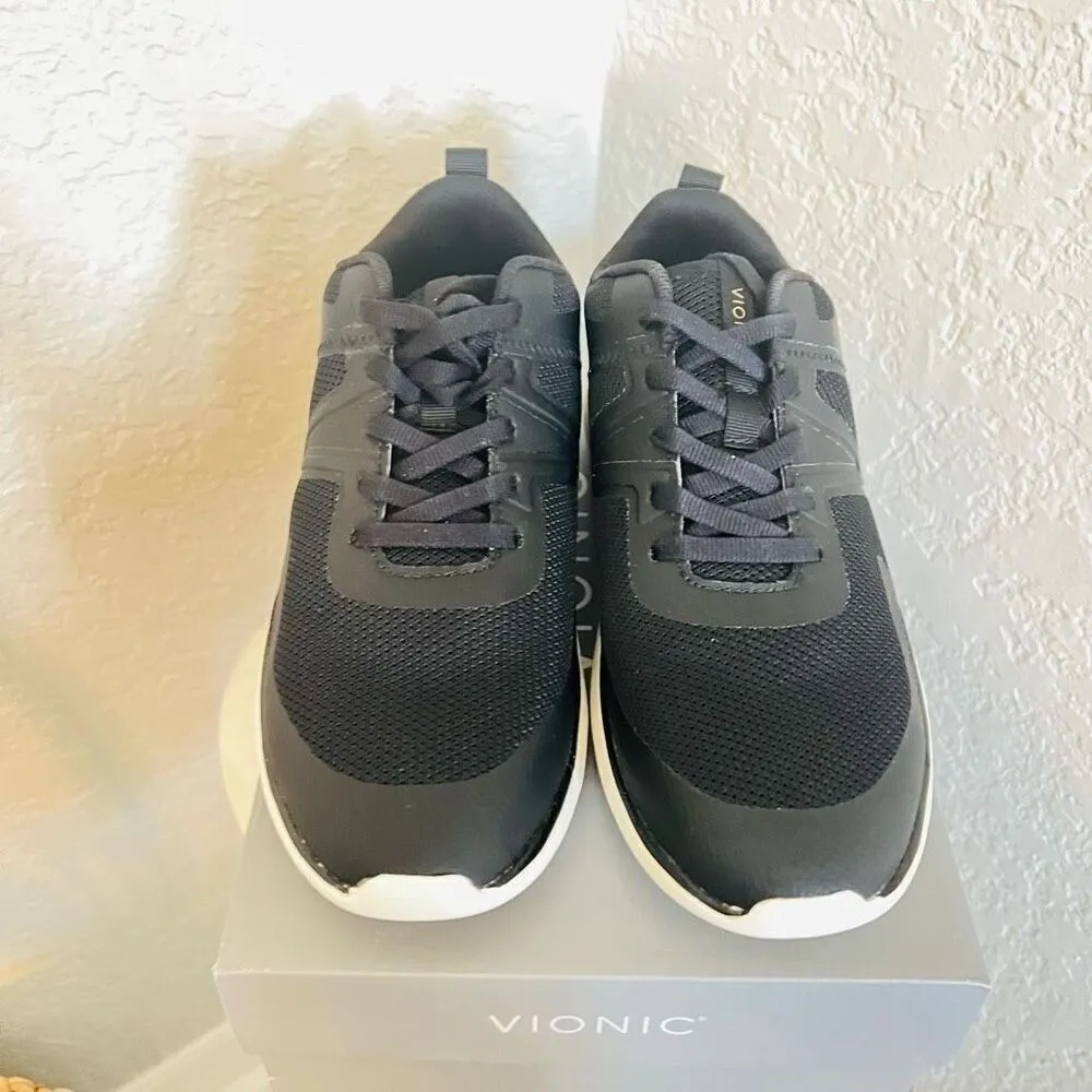 VIONIC Leyo Sneaker Orthotic Comfort Cushioned Tennis Shoes, Black, Size 8, NWT - Image 4