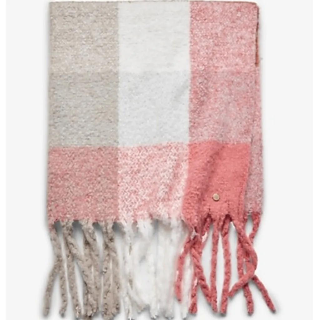 NWT Express Brushed Plaid Fringe Blanket Scarf - Image 2