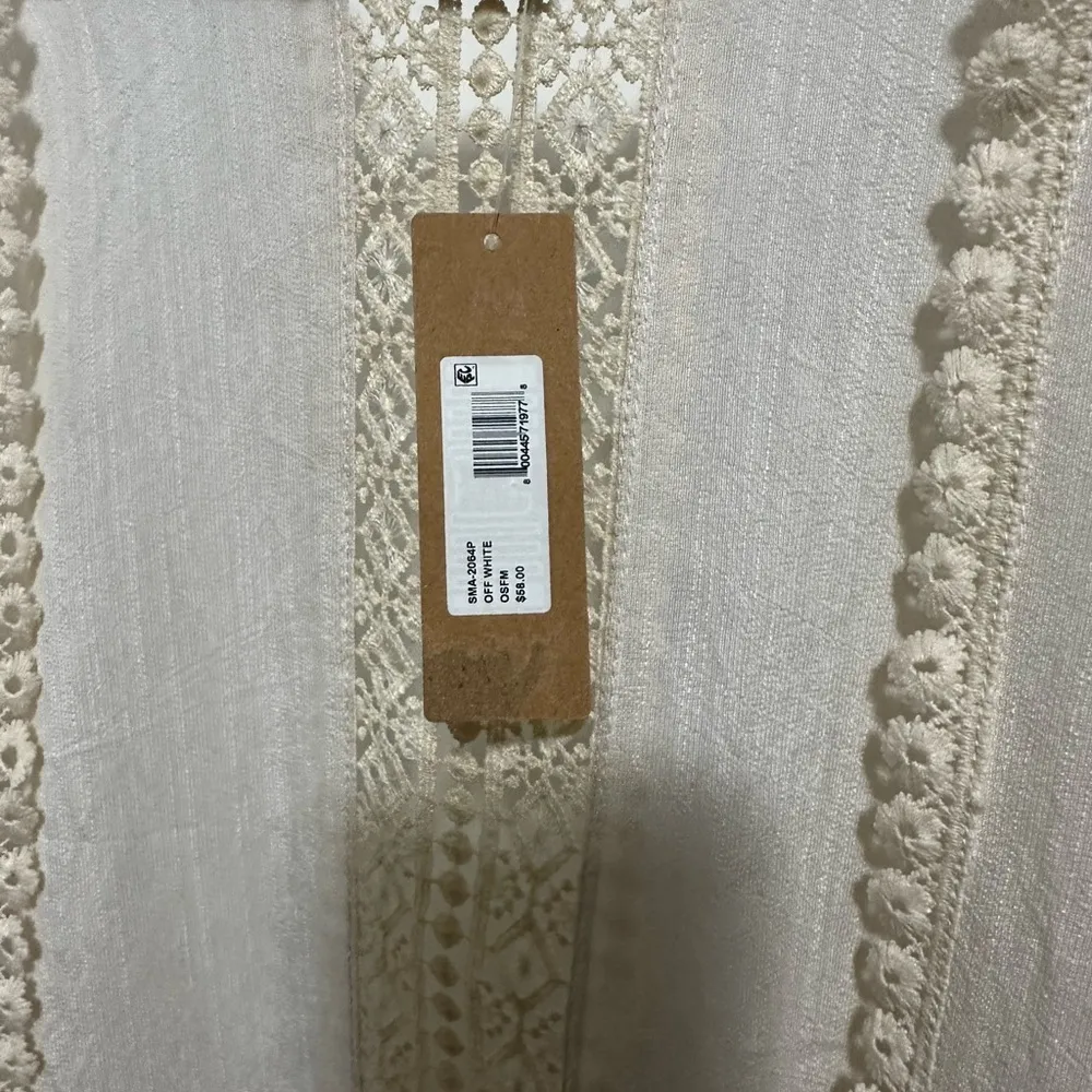 Steve Madden Crochet Lace and Fringe Trim Topper OSFM. NWT - Image 6