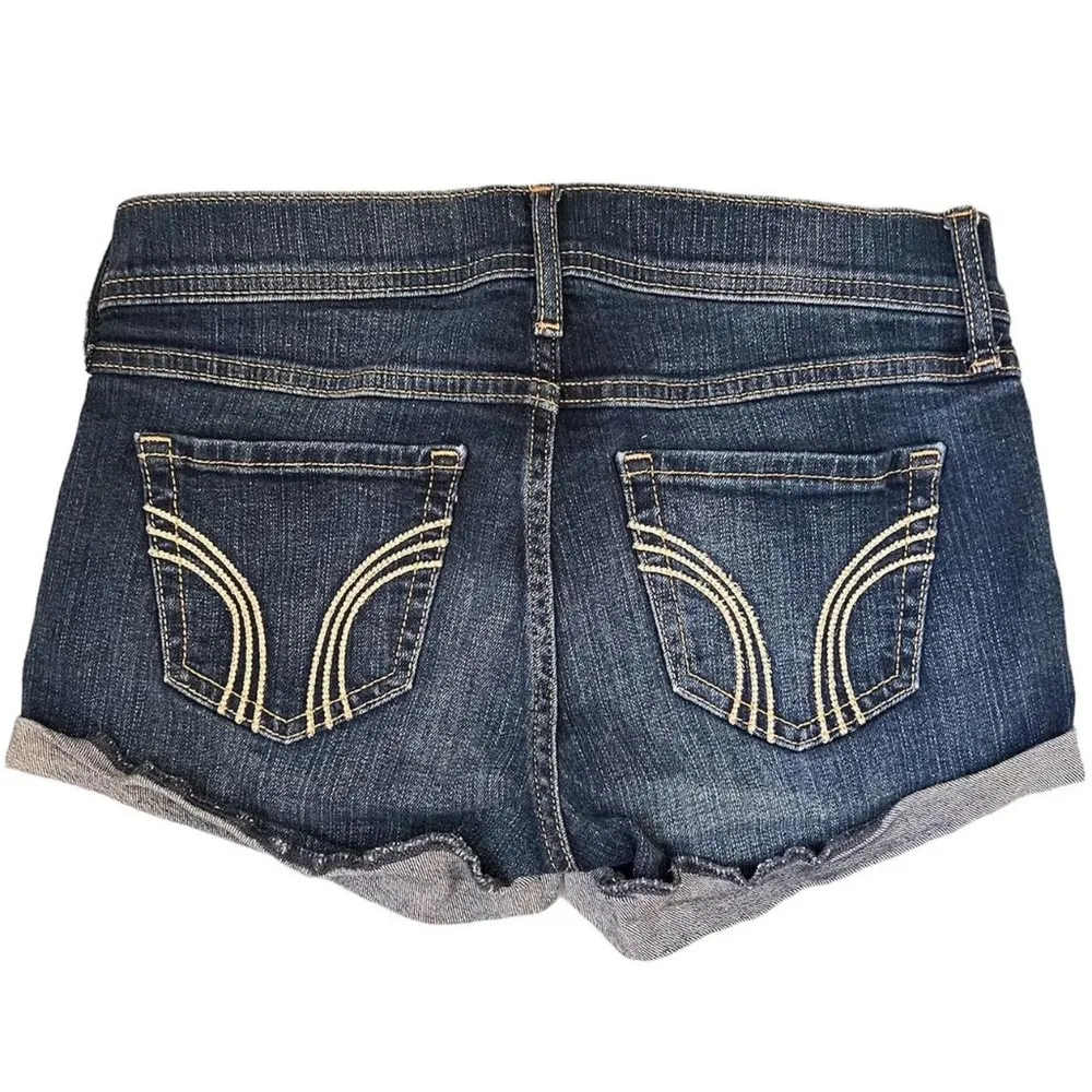 Hollister dark wash denim shorts - Image 2