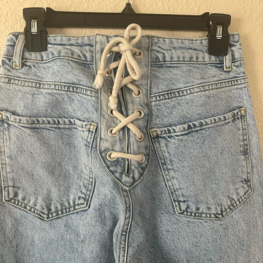Boohoo high waisted back drawstring jeans Size 6 - Image 11