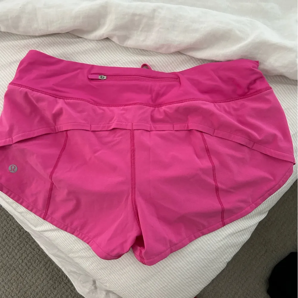 Hot Pink Lululemon Sped Up 2.5 Shorts Low- Rise Lined - Image 2