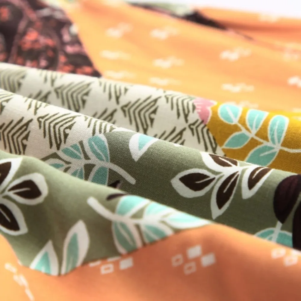 Patchwork Print Mixed Boho Floral Tunic Length Lantern Sleeve Blouse NEW - Image 10