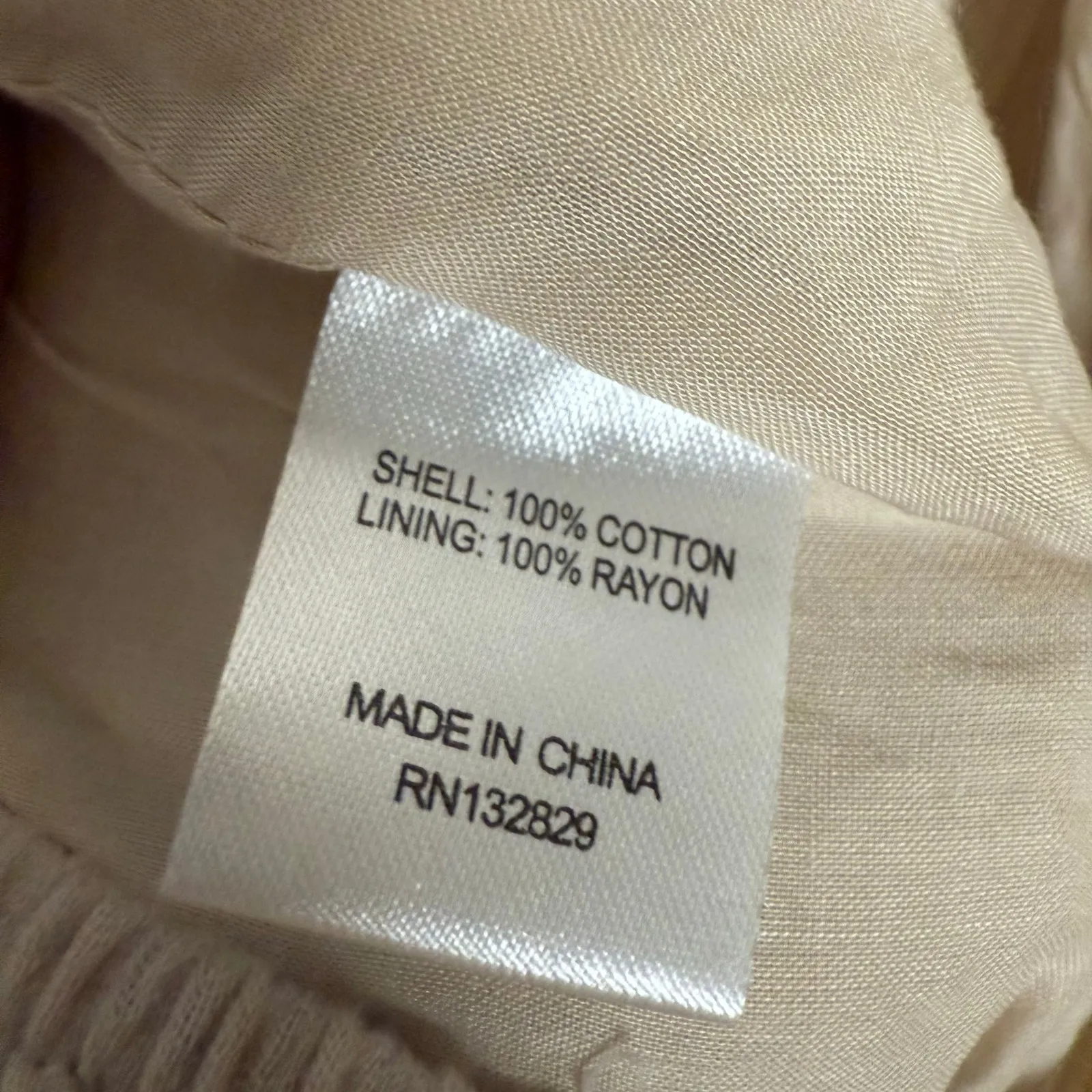 Tularosa Nora Cream Wide Leg Sleeveless V-Neck Tie Back Cotton Beach Jumpsuit S - Image 9