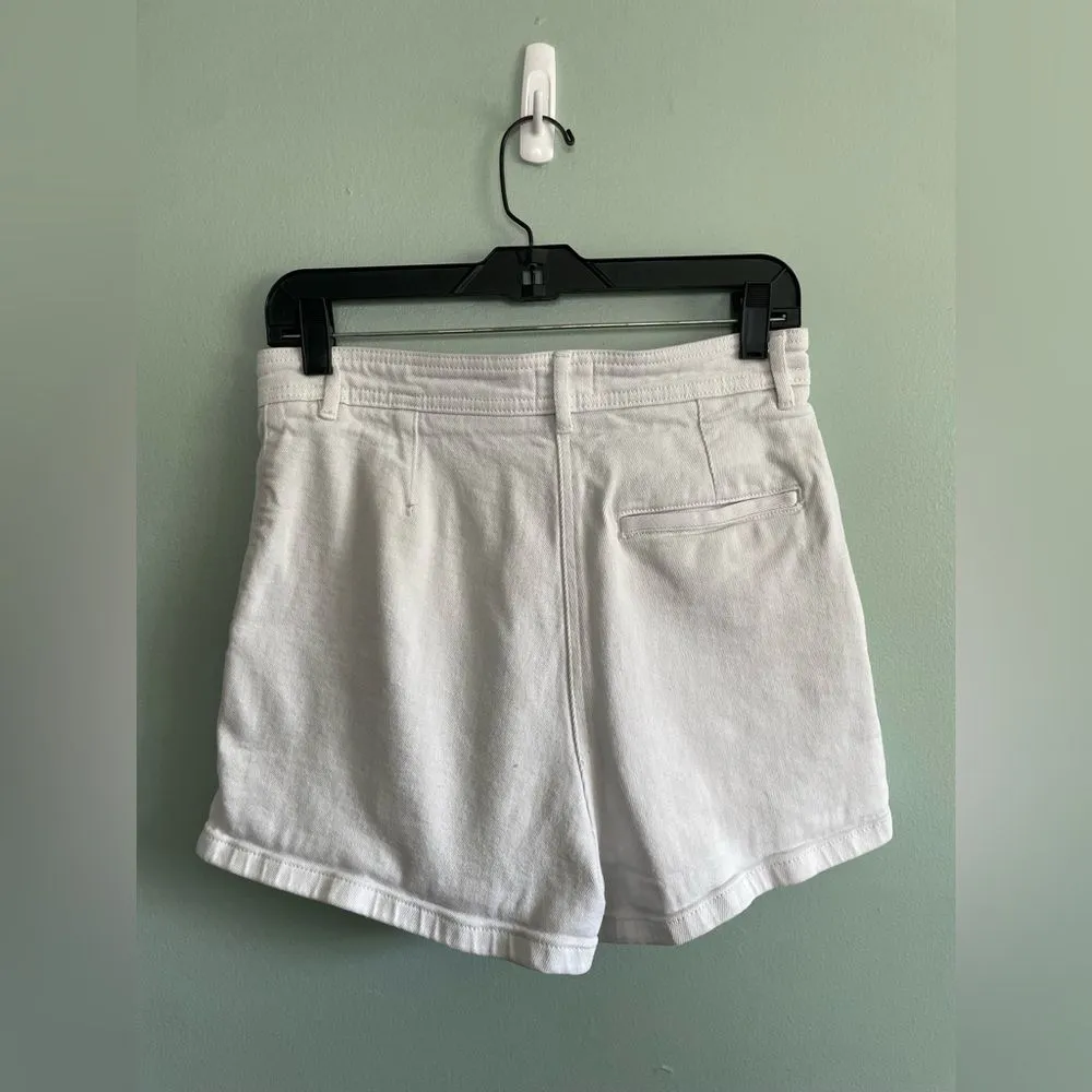 Aritzia Wilfred Free White Cotton High Rise Womens Shorts Sz 10 - Image 5