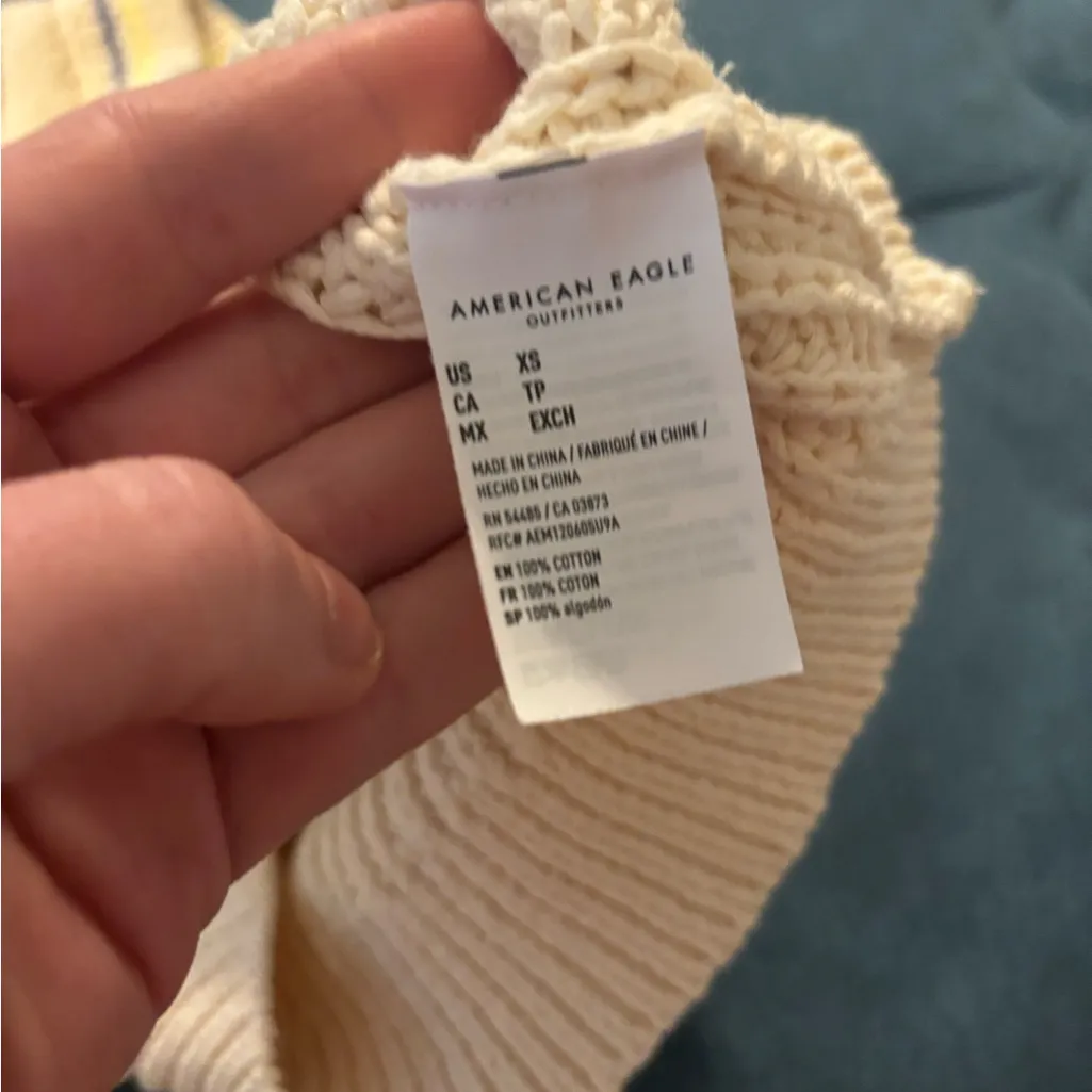 American Eagle Cable Knit Sleeveless Sweater Vest - Image 3