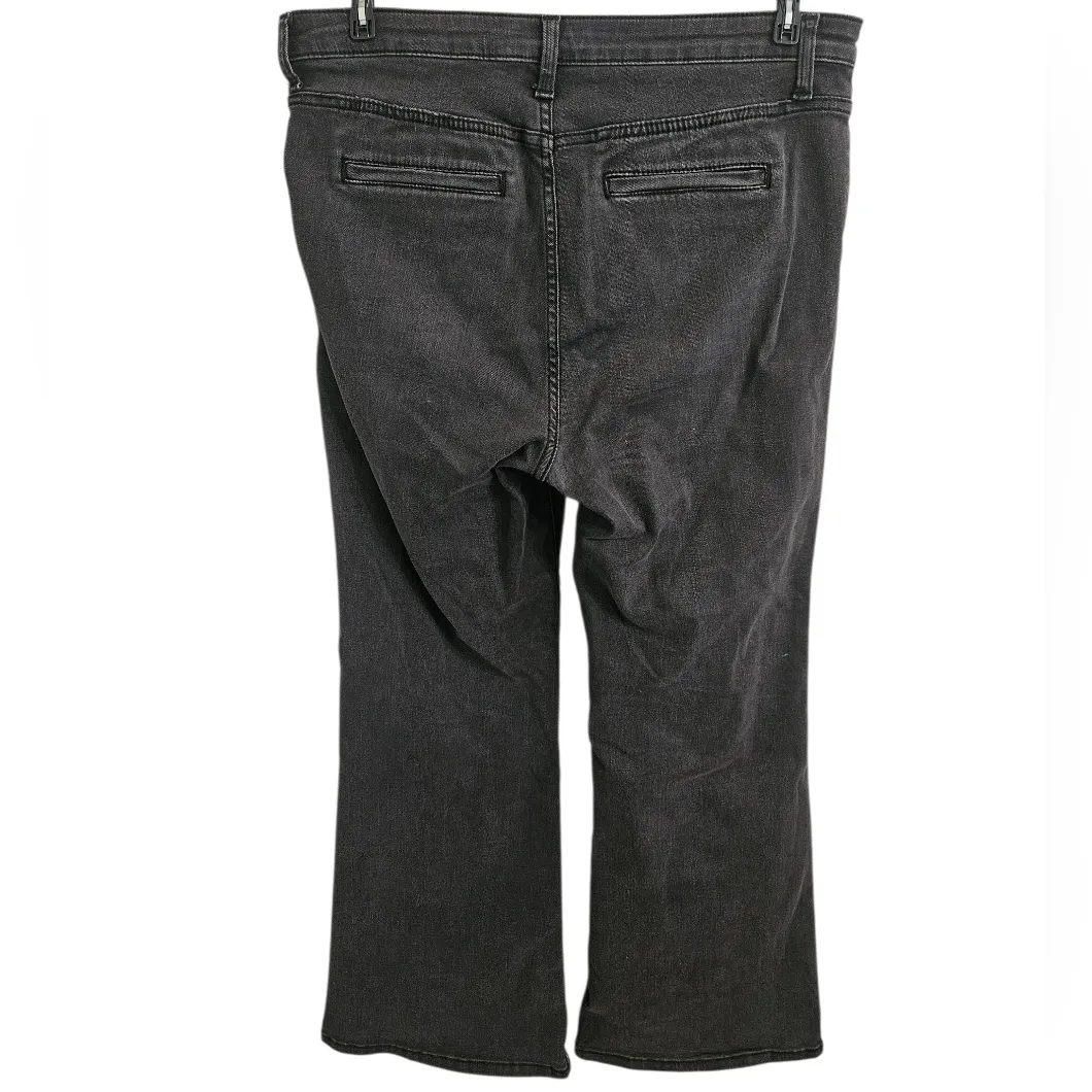 Time And Tru Patch Pocket Flare High Rise Jeans Sz 14 Black - Image 3
